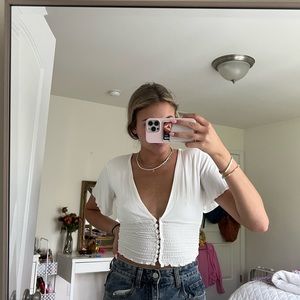 F21 WHITE BLOUSE